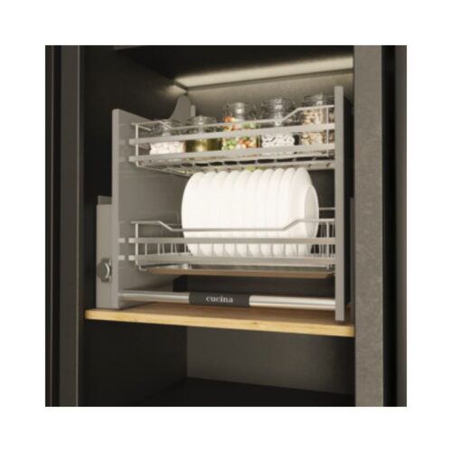 Rổ chén đĩa di động lướt tròn LENTO Cucina 504.76.004 Inox 304